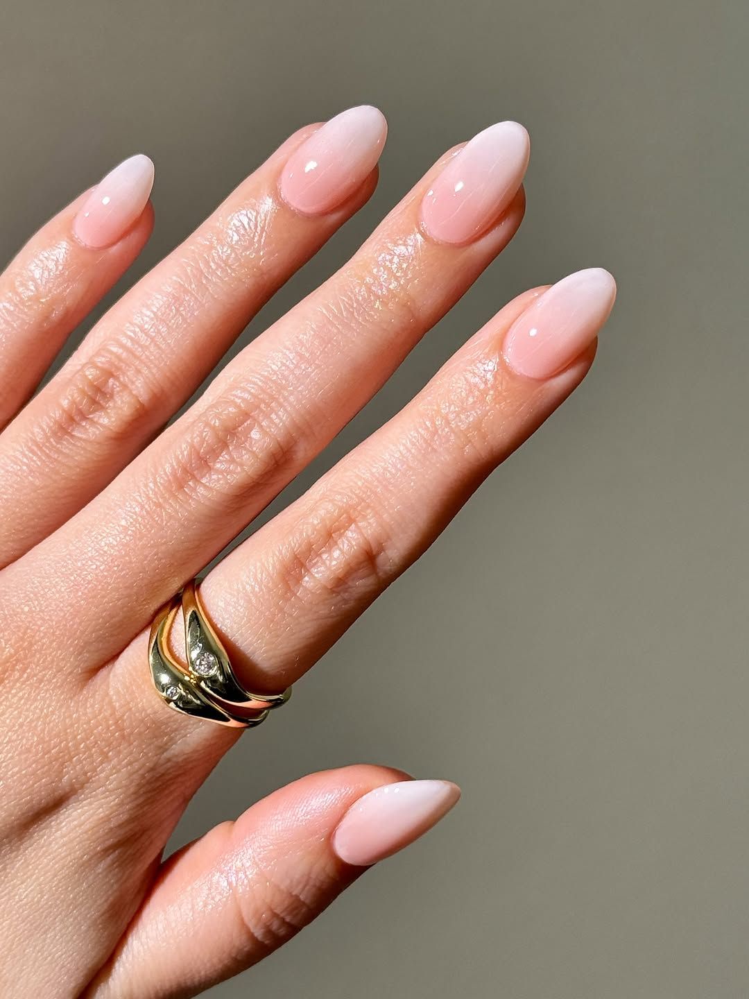 Sheer Nude Pink White Ombre Almonds Sheer Nude Pink White Ombre Almonds — Winter Nail Colors