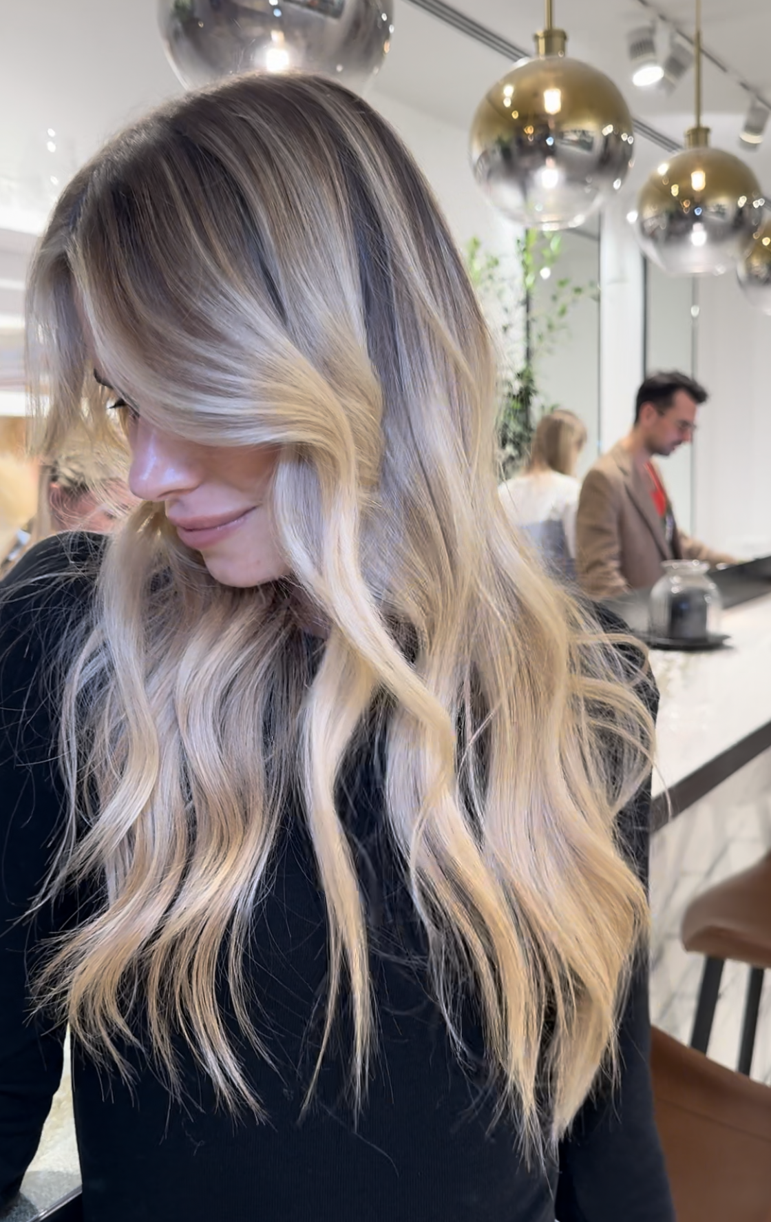Ash Blonde With Darker Roots Ash Blonde With Darker Roots — Reverse Balayage