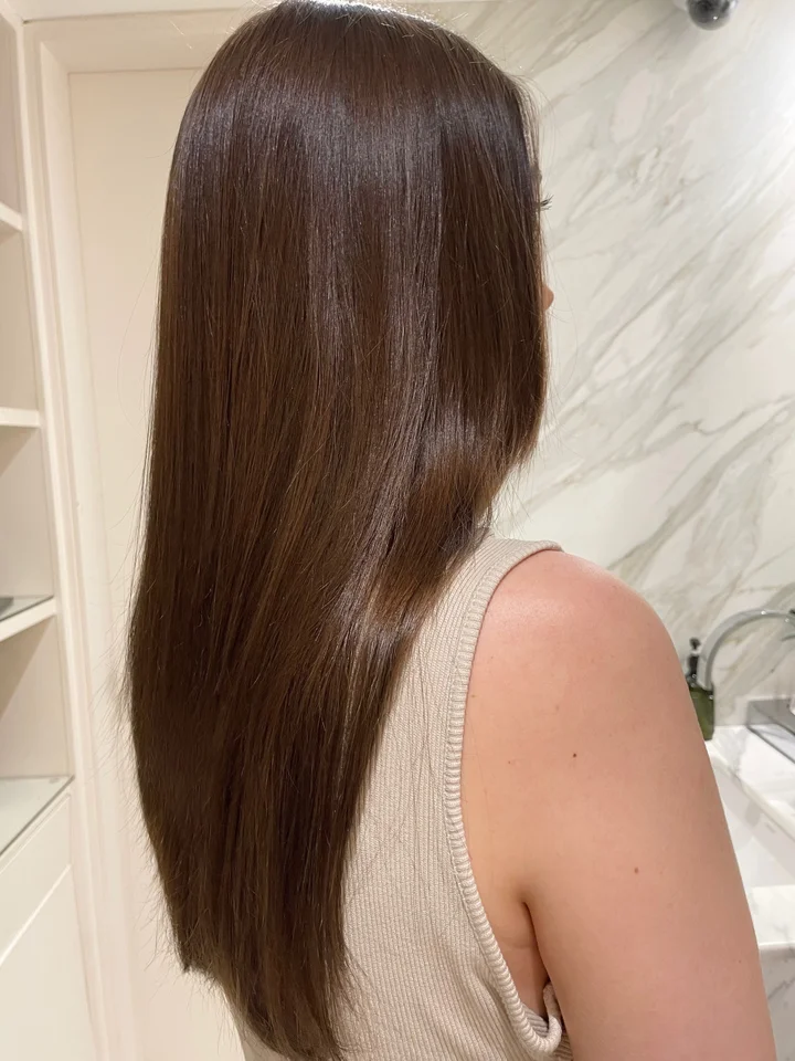 Sleek Dark Brown With Cool Undertones Sleek Dark Brown With Cool Undertones — Low Maintenance Winter Hair Colors