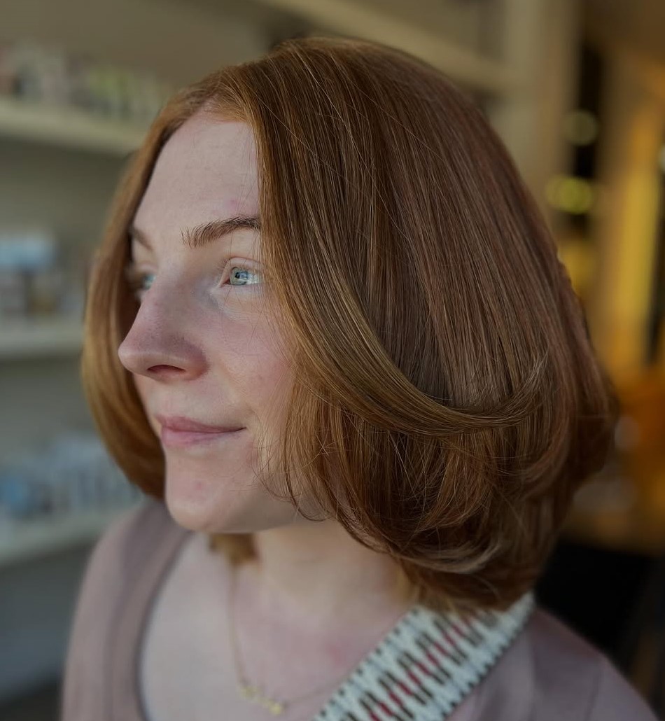 Chin Length Bob With Inward Curled Ends Chin Length Bob With Inward Curled Ends — Winter Haircuts for Heart Shaped Faces