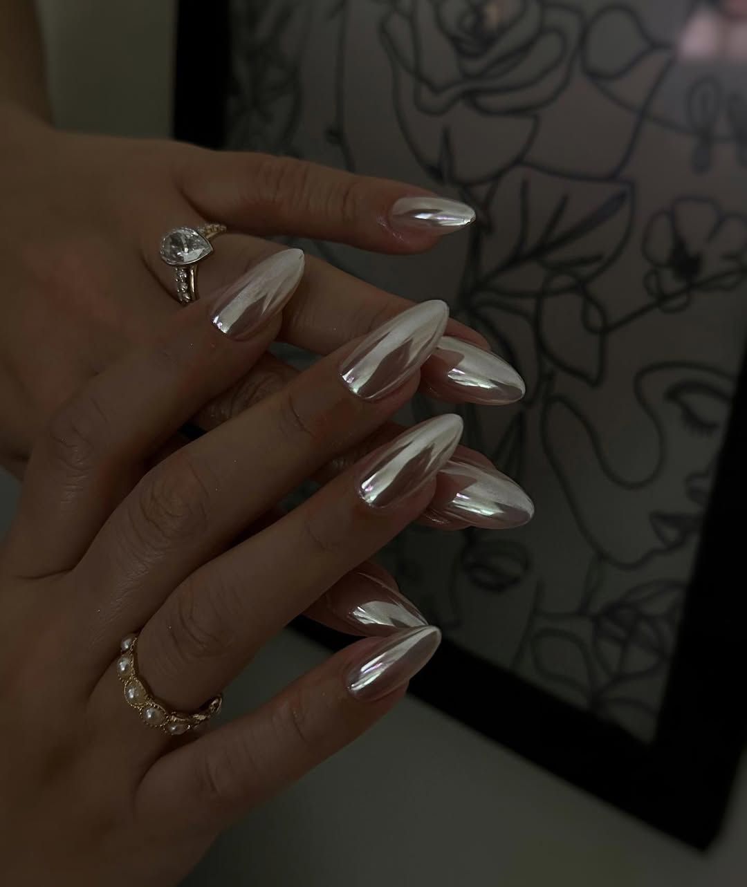 Chrome Visual Idea — Winter Chrome Nails