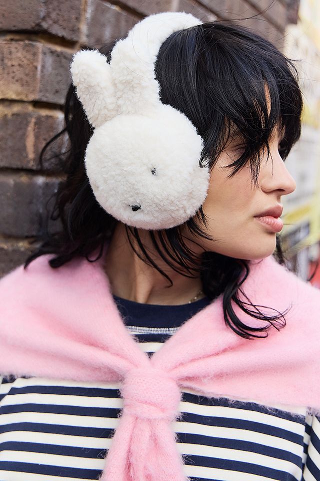 Playful Bunny Ears with Striped Basics — Earmuffs Outfits