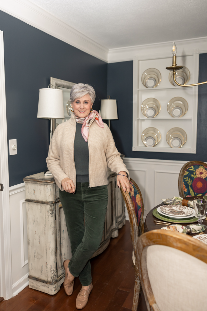 Smart Casual Layers: Cardigan, Crewneck, and Corduroys Smart Casual Layers: Cardigan, Crewneck, and Corduroys — Winter Outfits for Women Over 50
