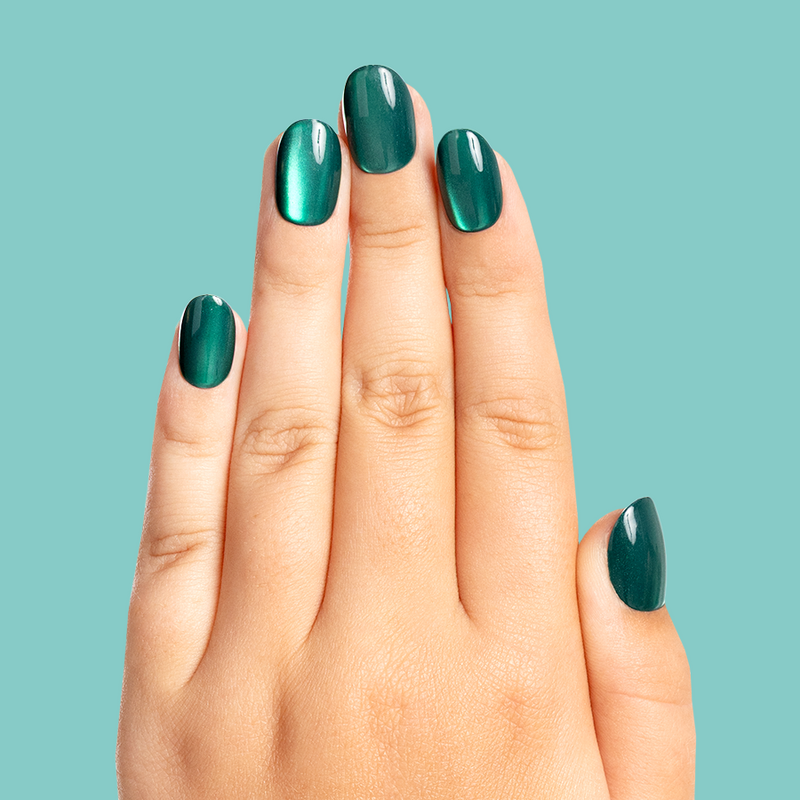 Emerald Green Chrome Oval Nails Emerald Green Chrome Oval Nails — Emerald Green Nails