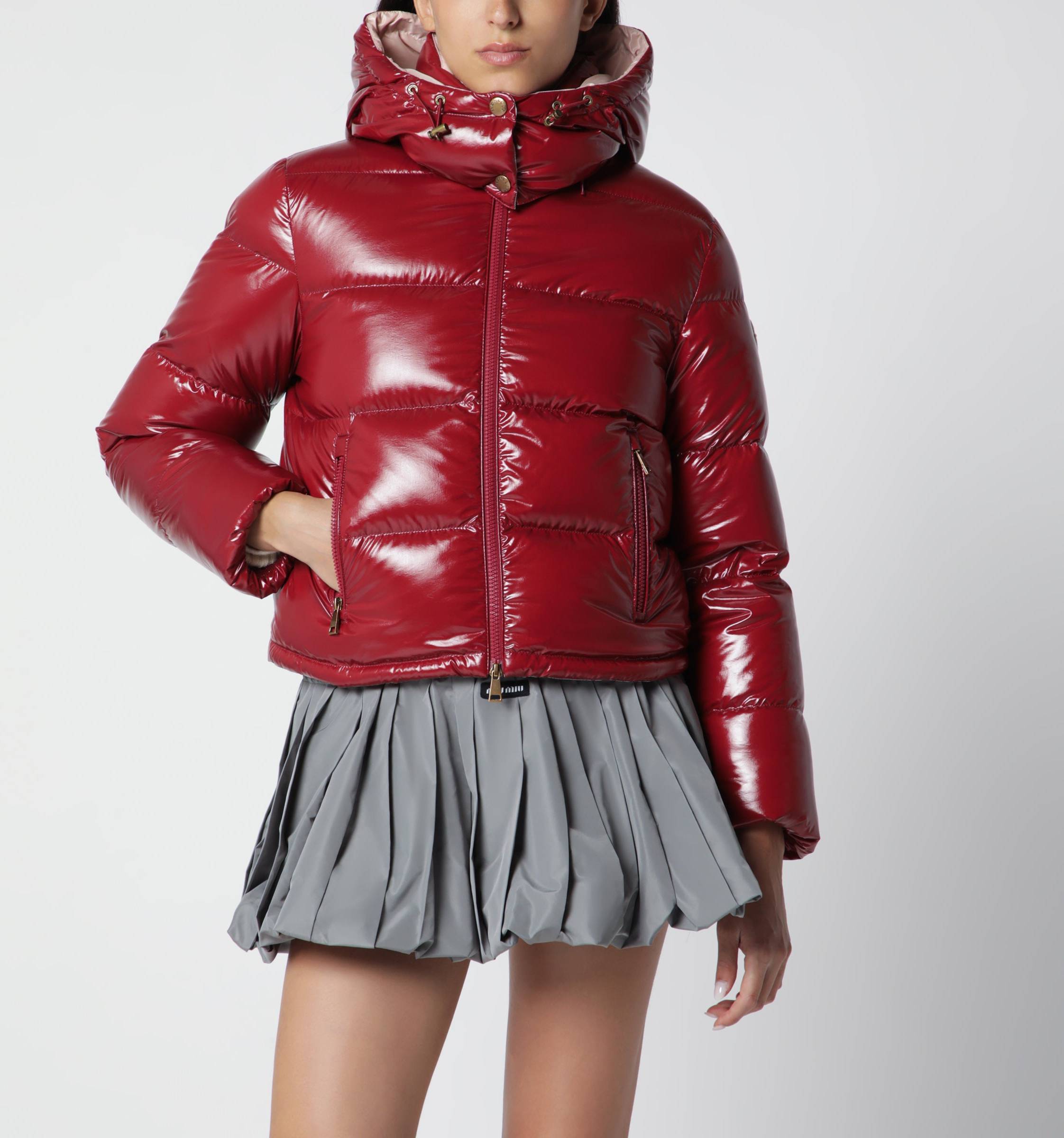 High-Shine Red Cropped Puffer Jacket for a Bold Statement — Winter Jackets for Women