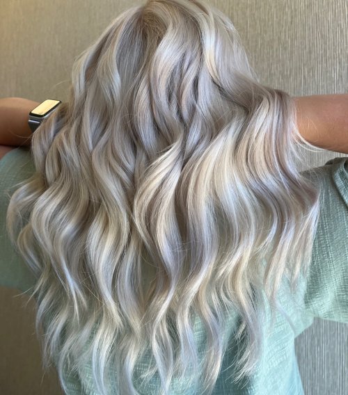 Ashy Platinum Blonde Ashy Platinum Blonde — Winter Hair Colors for Gray Hair