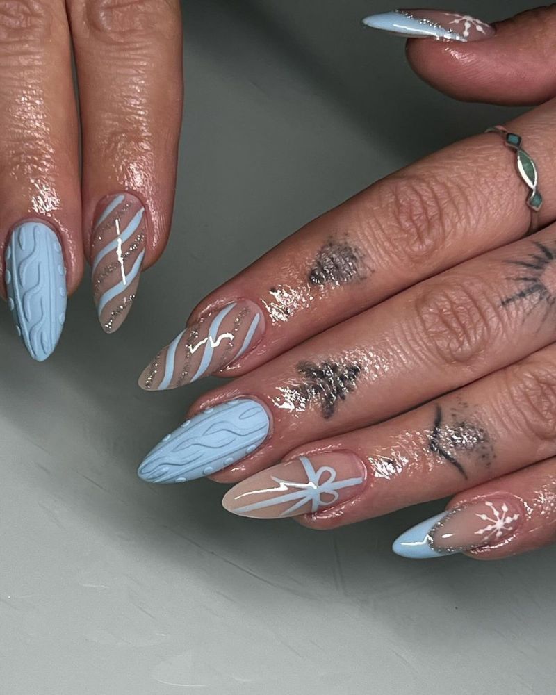 Glossy Matte On Textured Nails Visual Idea Glossy Matte On Textured Nails Visual Idea — Long Winter Nails