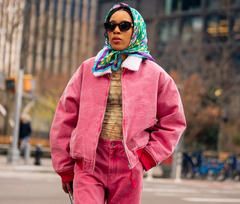 Bold Pink Bomber Jacket and Matching Jeans for a Casual Statement Bold Pink Bomber Jacket and Matching Jeans for a Casual Statement — December Outfits
