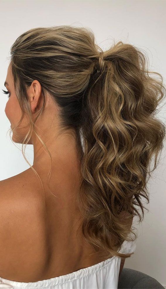 Honey Blonde High Ponytail With Texture — Easy Winter Hairstyles