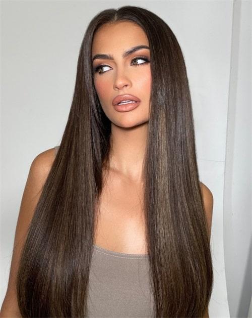 Deep Espresso Brown With Lighter Tones Deep Espresso Brown With Lighter Tones — Espresso Brown Hair
