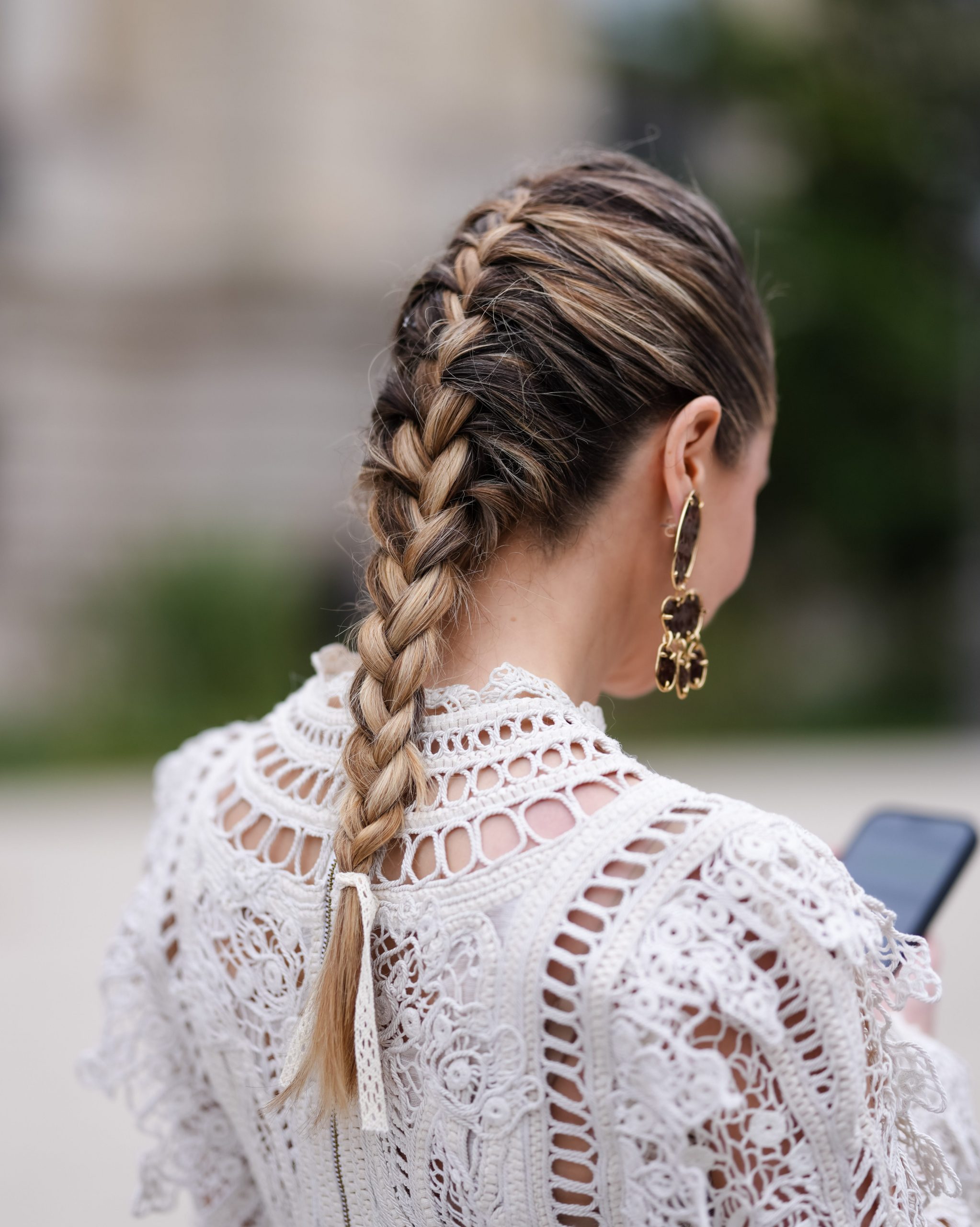 Blonde French Braid With Dark Roots Blonde French Braid With Dark Roots — Winter Twist Hairstyles