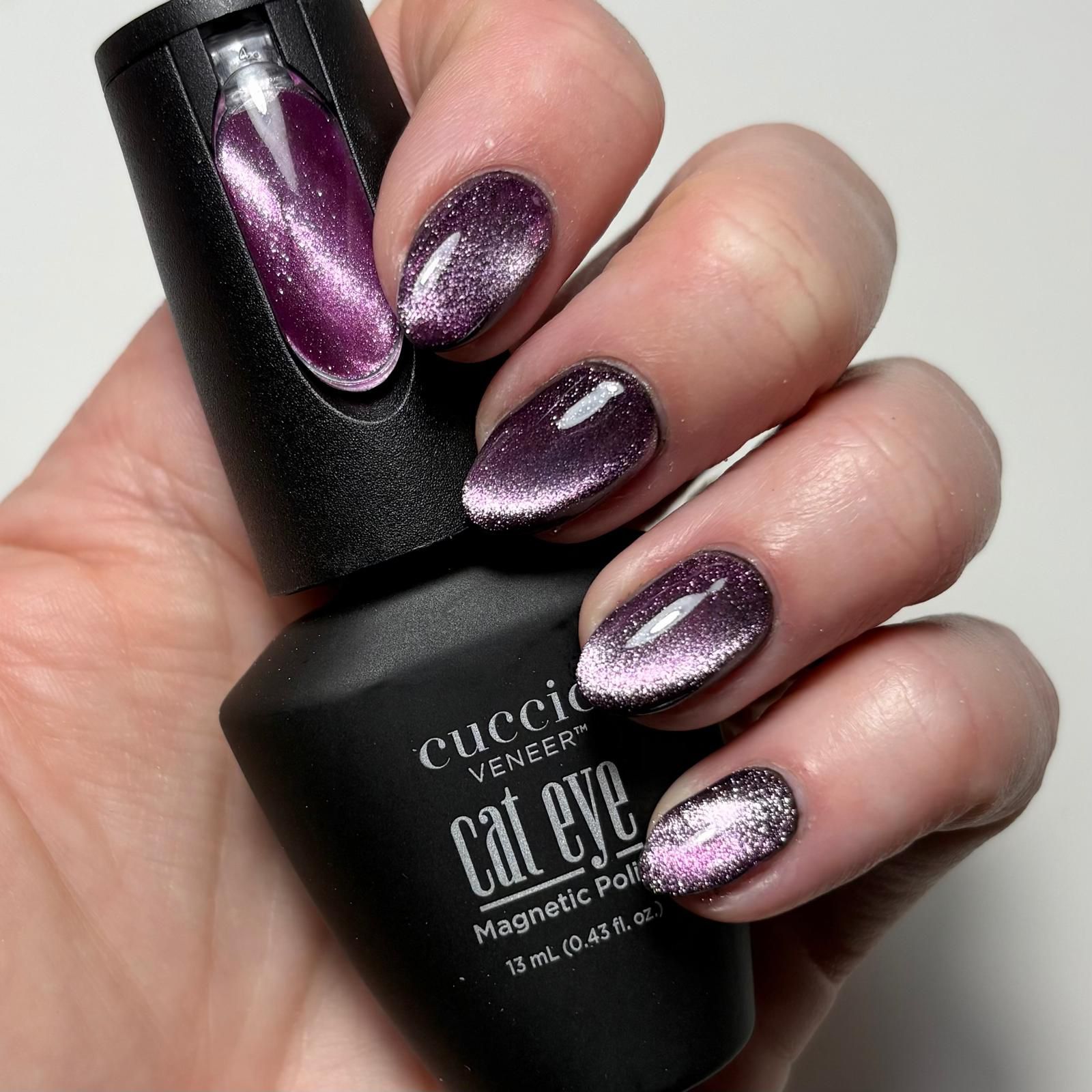 Deep Teal Cat Eye Short Nails Deep Teal Cat Eye Short Nails — Winter Cat Eye Nails