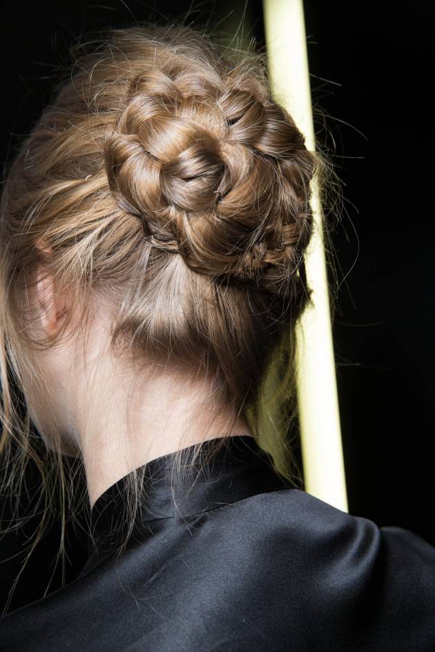 Blonde Chunky Braided Bun Blonde Chunky Braided Bun — Winter Bun Hairstyles