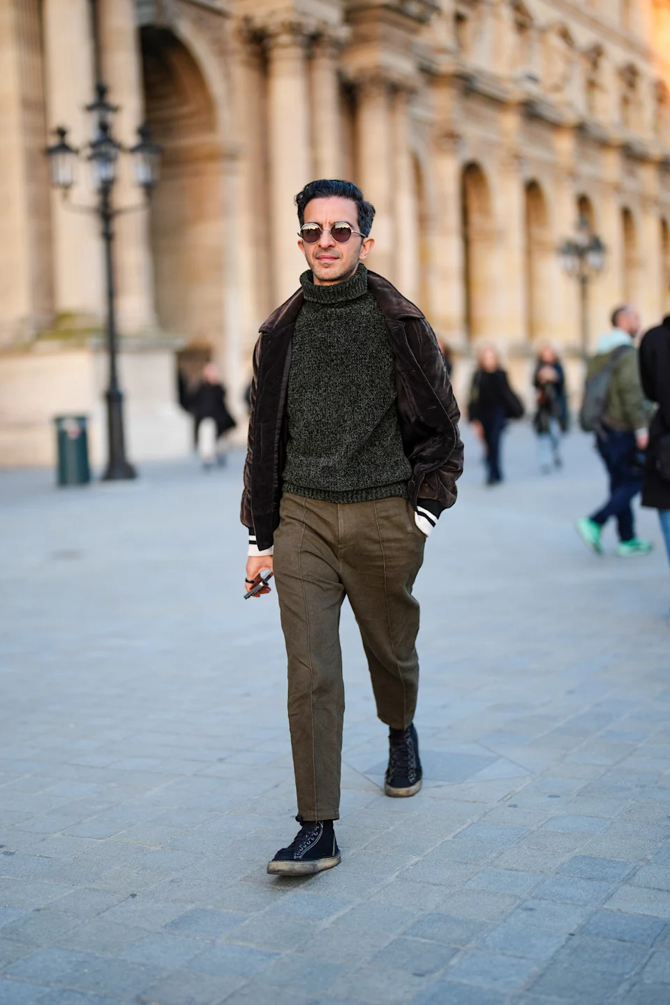Rich Hues: Dark Green Turtleneck and Textured Jacket Rich Hues: Dark Green Turtleneck and Textured Jacket — Winter Outfits for Men