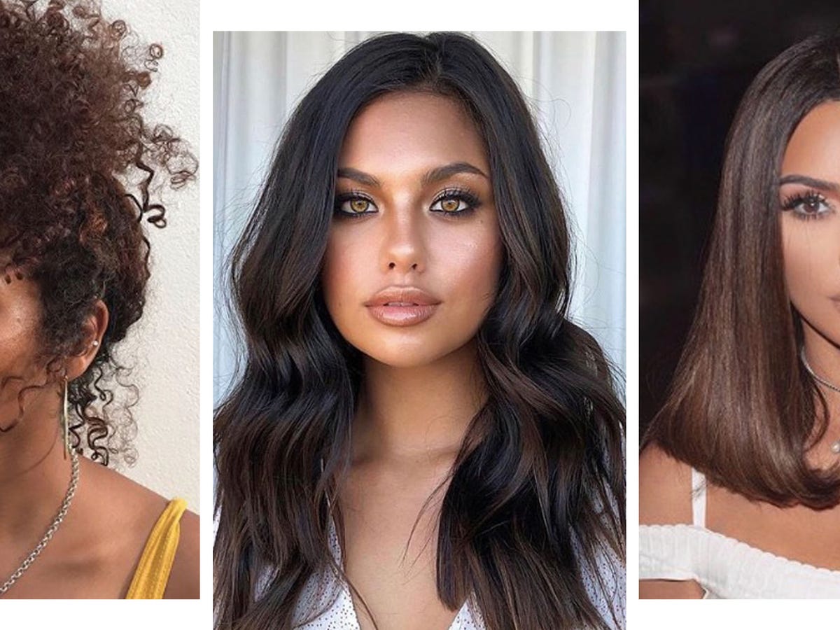 Dark Brown Bob With Caramel Highlights — Winter Hair Colors for Plus Size Women