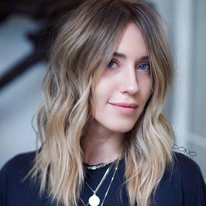 Collarbone Visual Idea — Winter Hair Colors for Blue Eyes