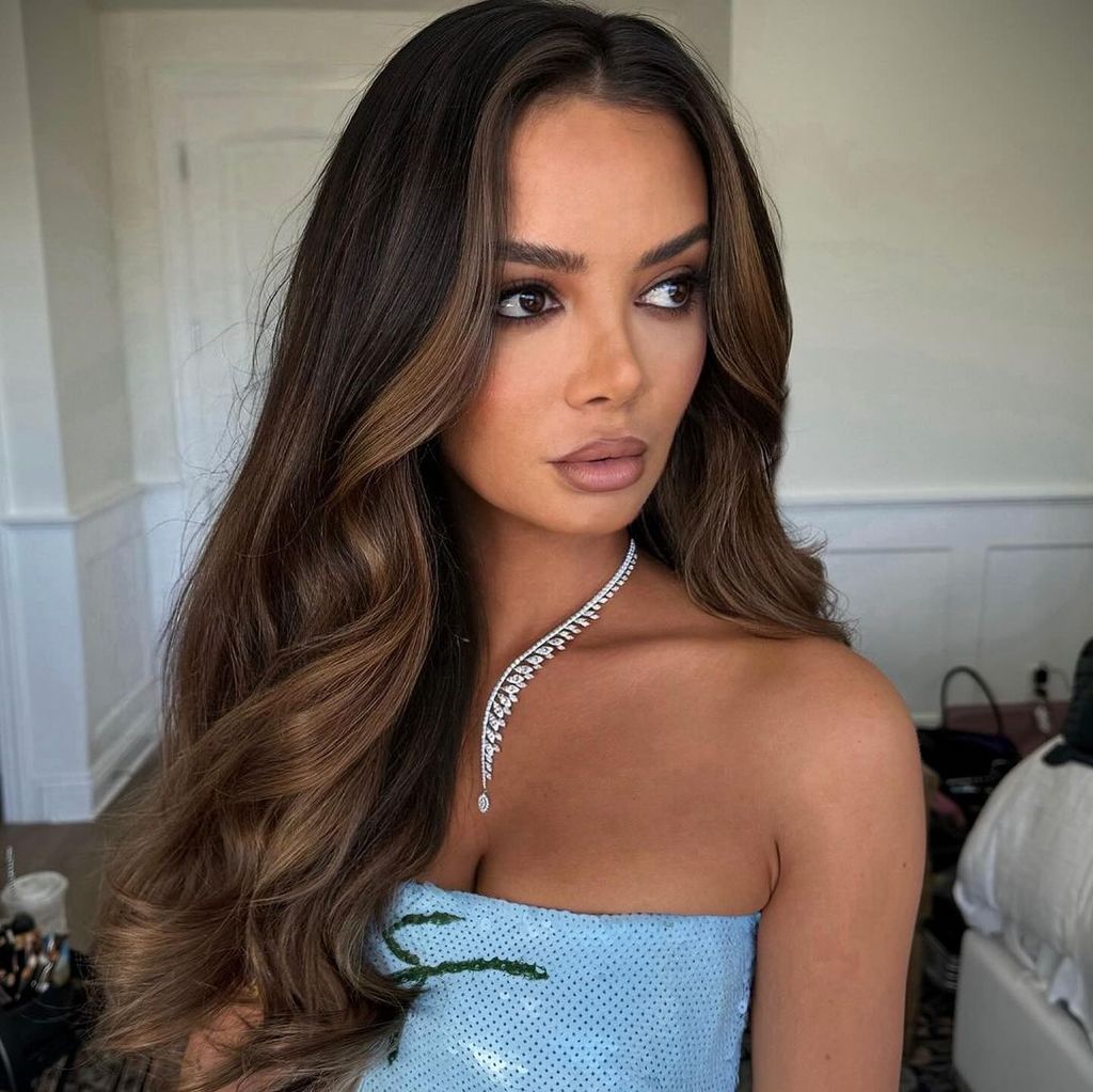 Dark Brown With Cool Caramel Highlights — True Winter Hair Color