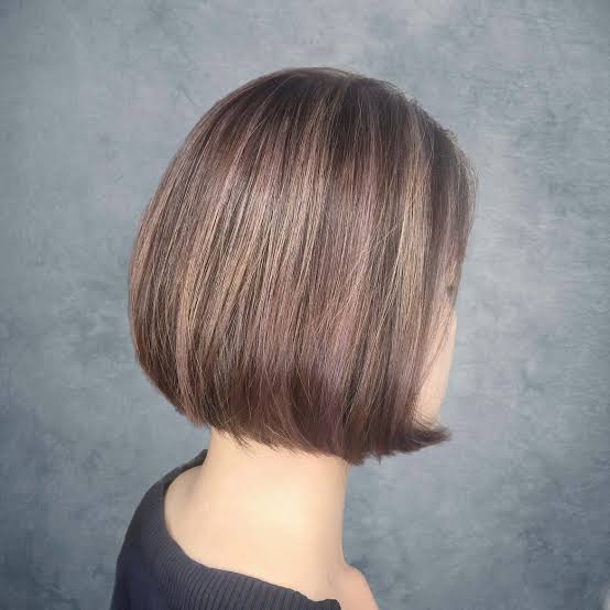 Mushroom Brown Bob With Lighter Highlights Mushroom Brown Bob With Lighter Highlights — Mushroom Brown Hair