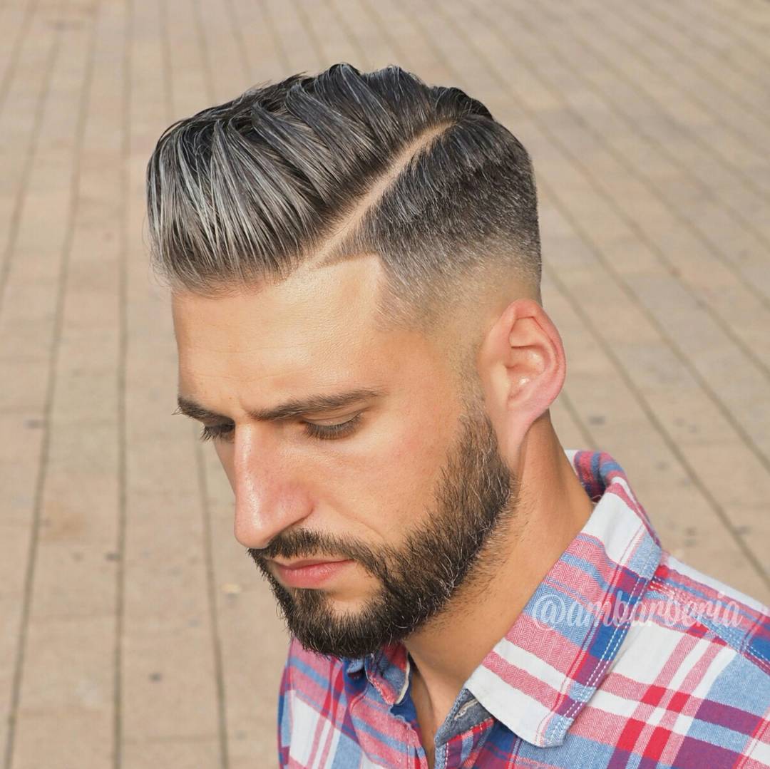 Slicked Back Undercut With Grey Highlights — Winter Haircuts for Men