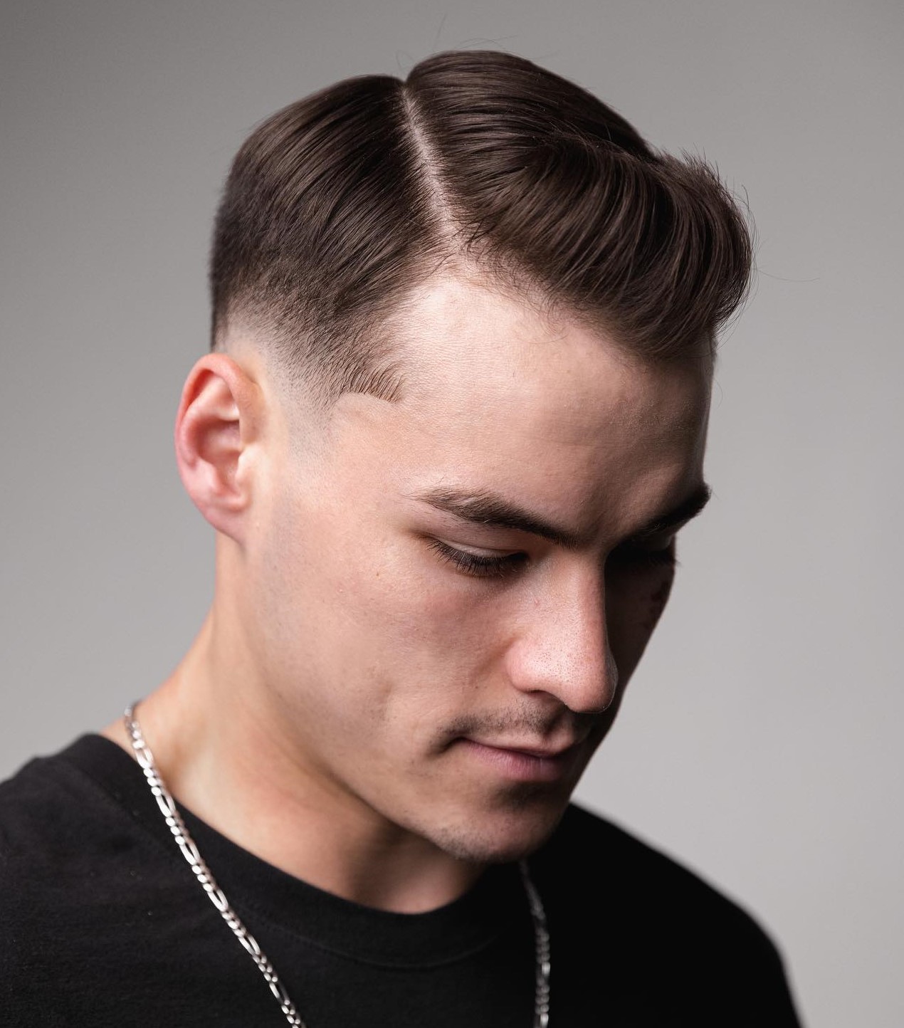 Classic Undercut With Sharp Side Part — Winter Haircuts for Men