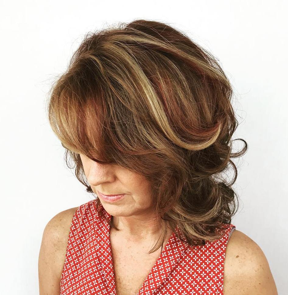 Layered Brown with Warm Highlights — Winter Hairstyles for Women Over 50
