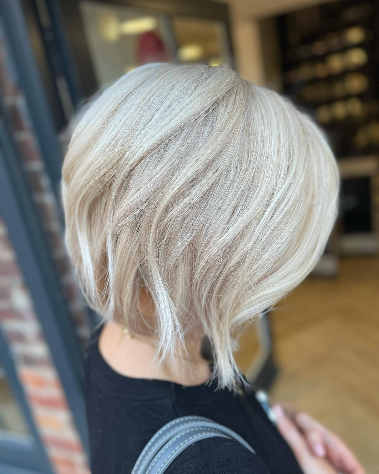 Stacked Ash Blonde Bob — Winter Hairstyles for Short Hair