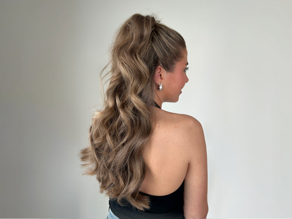 Dramatic Dark Blonde Voluminous Ponytail Dramatic Dark Blonde Voluminous Ponytail — Winter Ponytail Hairstyles