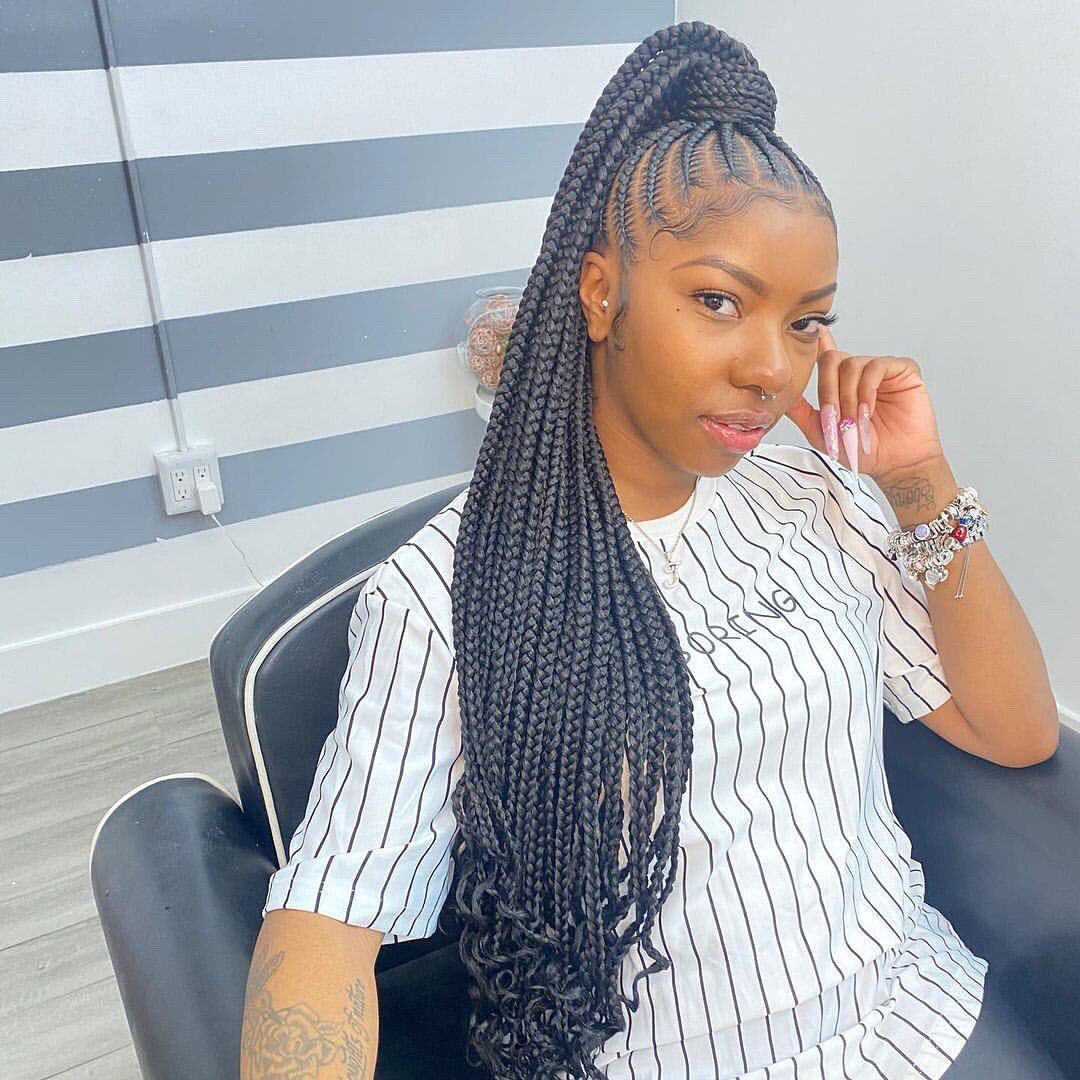 Intricate Braided Black Ponytail Intricate Braided Black Ponytail — Winter Ponytail Hairstyles