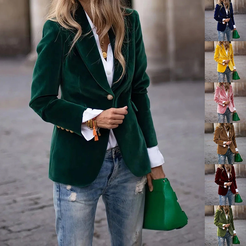 Green blazer white shirt distressed jeans and green bag