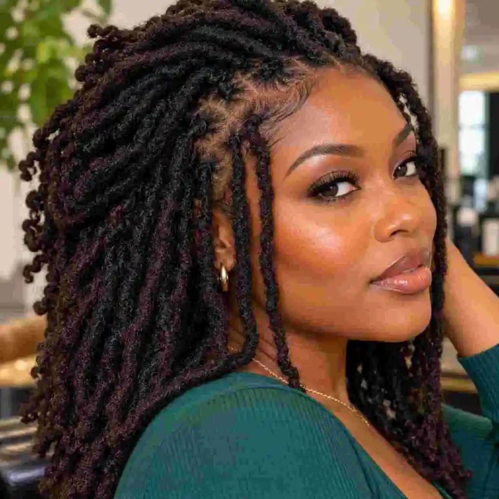 Braided Locs With Burgundy Highlights Braided Locs With Burgundy Highlights — Aesthetic 4c Hair