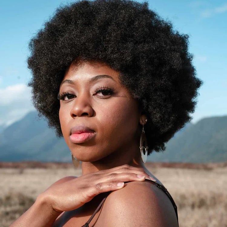 Voluminous Ear Length Afro Voluminous Ear Length Afro — Aesthetic 4c Hair