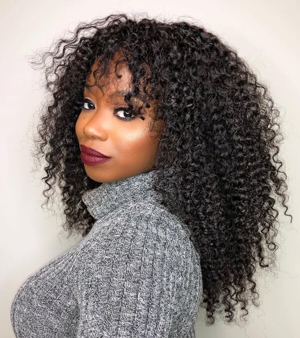 Shoulder Length Layers With Curtain Bangs Shoulder Length Layers With Curtain Bangs — Aesthetic 4c Hair