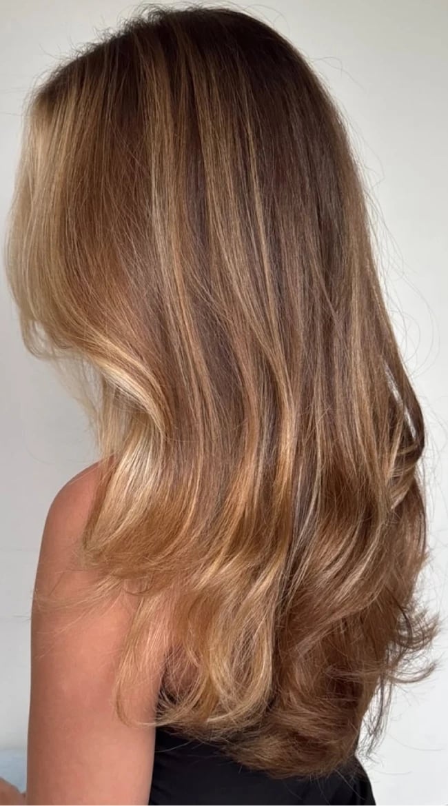 Collarbone Honey Blonde With Face-Framing Layers Collarbone Honey Blonde With Face-Framing Layers — Aesthetic Blonde Hair