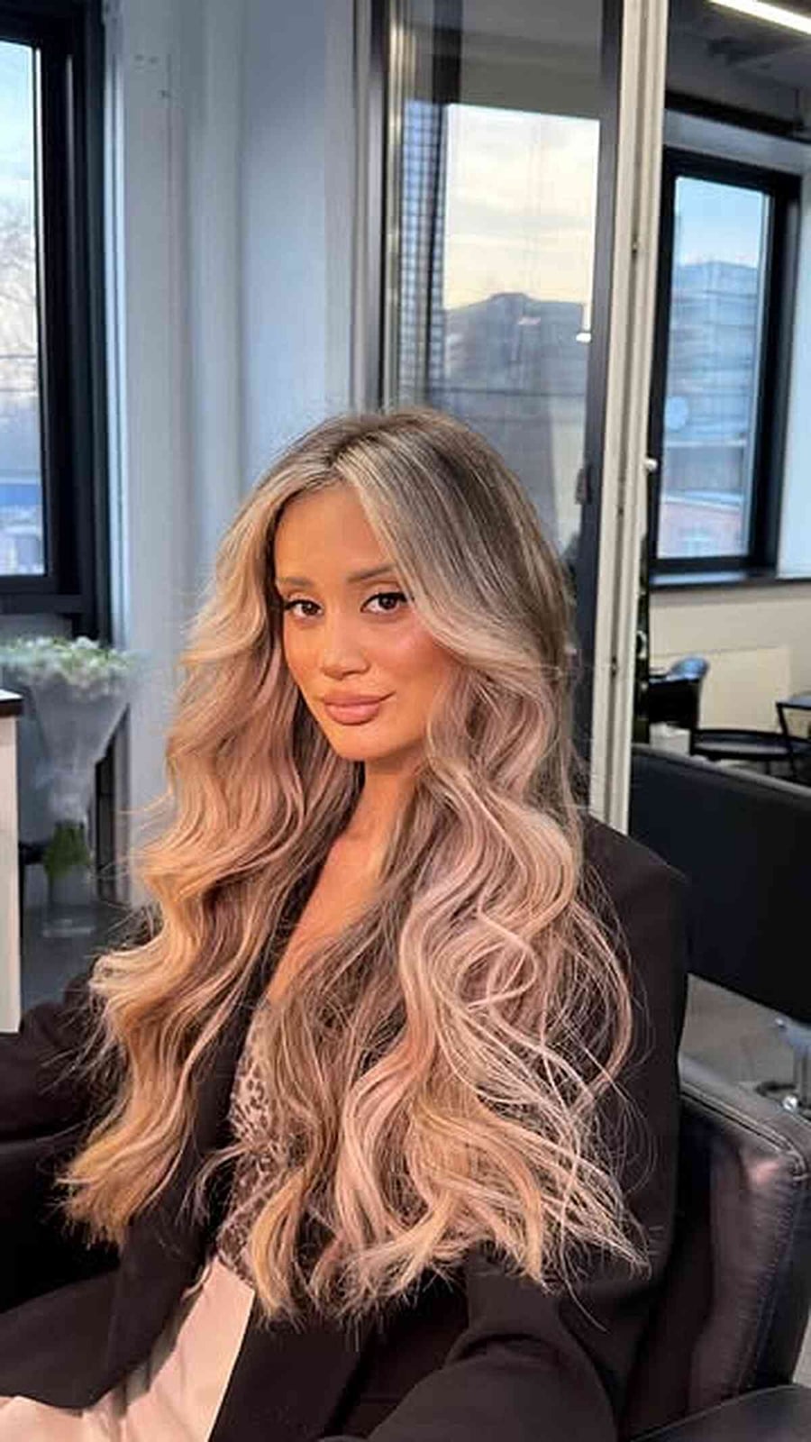 Beige Blonde Balayage With Darker Roots Beige Blonde Balayage With Darker Roots — Aesthetic Blonde Hair