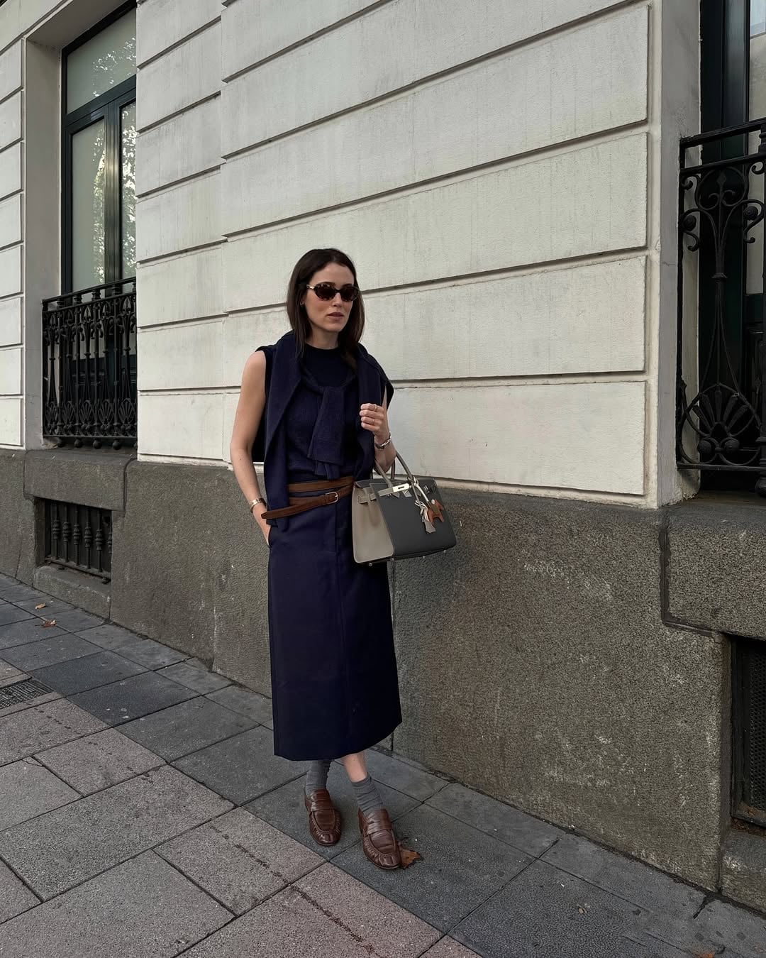 Navy Blue Sleeveless Vest Dress — Aesthetic Blue Dress Outfit
