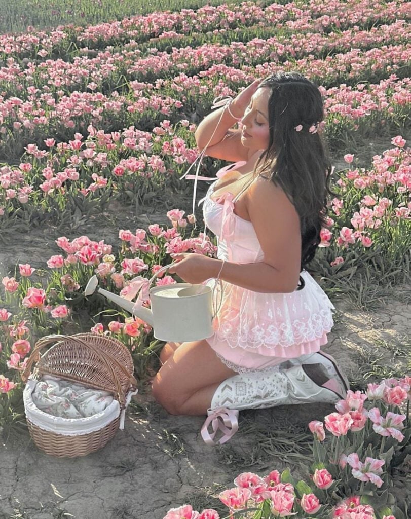 Pink Slip Dress with Lace Trim and White Cowboy Boots Pink Slip Dress with Lace Trim and White Cowboy Boots — Aesthetic Feminine Outfits