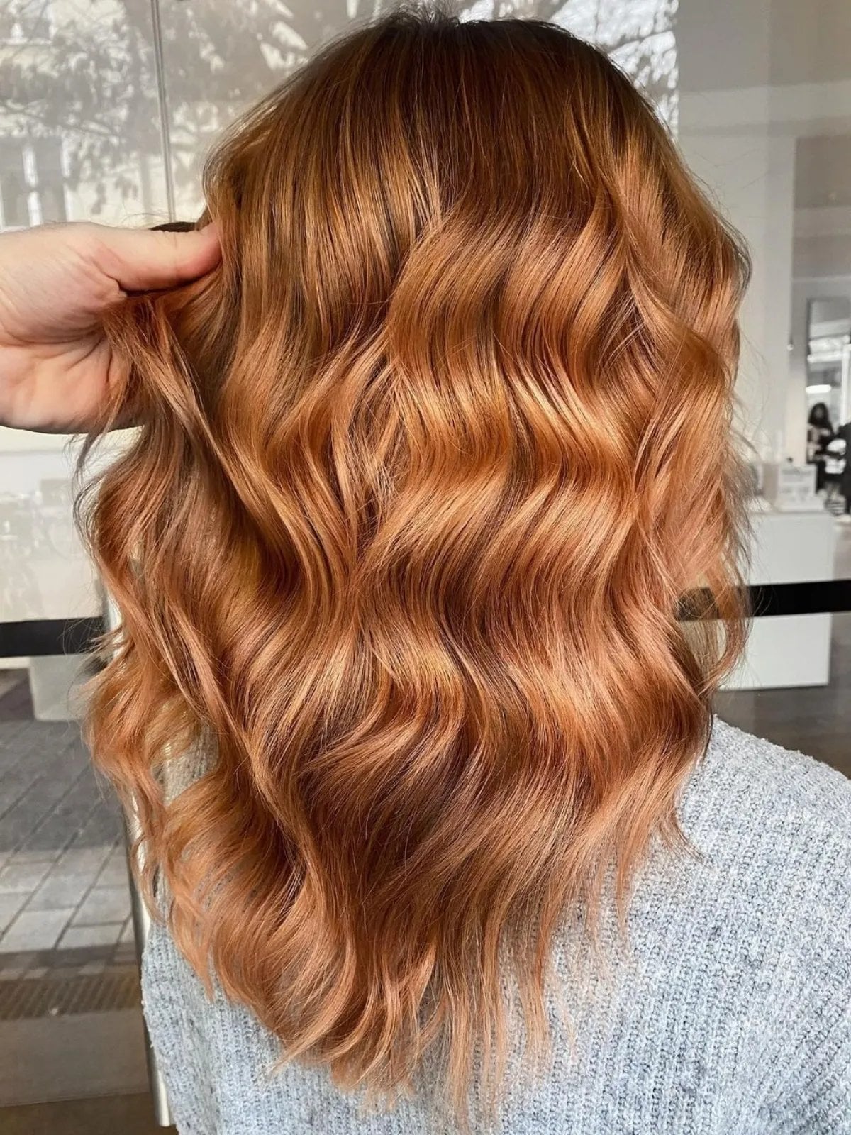 Collarbone Copper Blonde Blowout Collarbone Copper Blonde Blowout — Aesthetic Ginger Hair