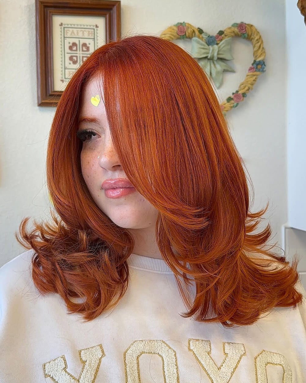 Chin Length Layered Bob Bright Ginger Chin Length Layered Bob Bright Ginger — Aesthetic Ginger Hair