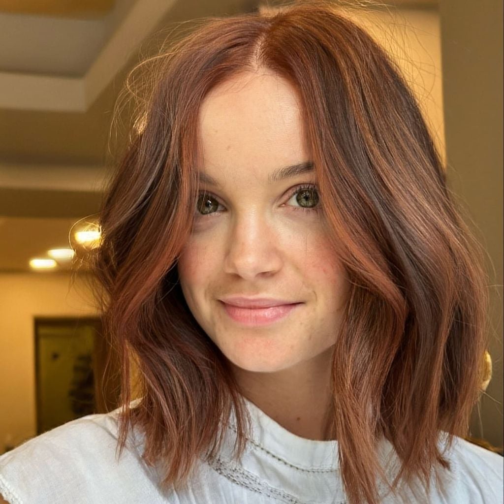 Chin Bob Red-Brown With Subtle Ginger Chin Bob Red-Brown With Subtle Ginger — Aesthetic Ginger Hair