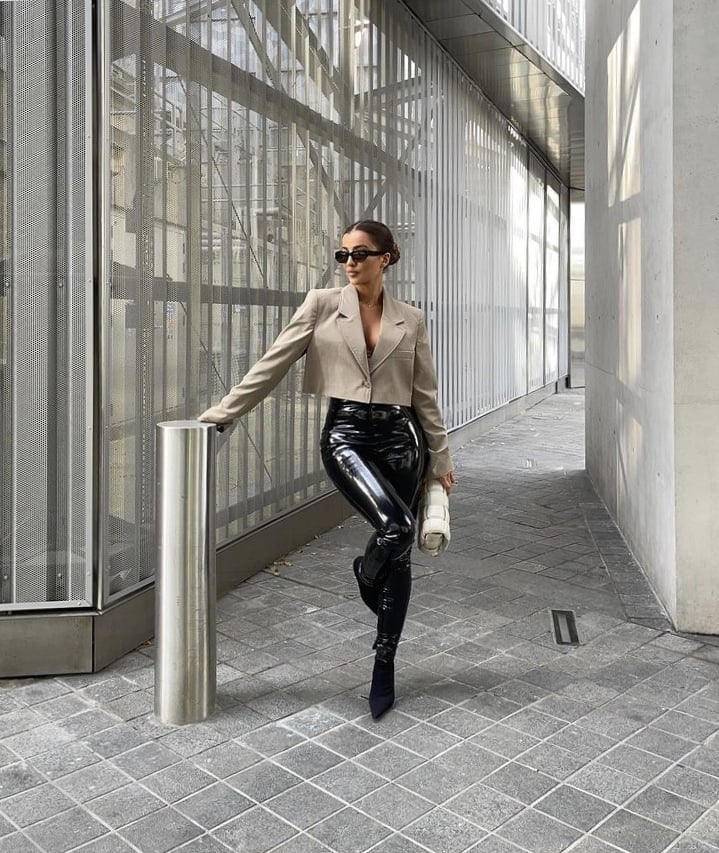 Vinyl Trousers for a Night Out Vinyl Trousers for a Night Out — Aesthetic Going Out Outfits