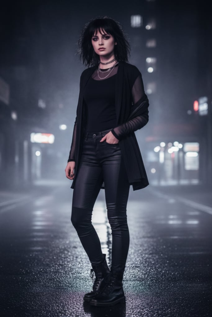 All Black Emo Outfit with Faux Leather Pants All Black Emo Outfit with Faux Leather Pants — Aesthetic Going Out Outfits Night