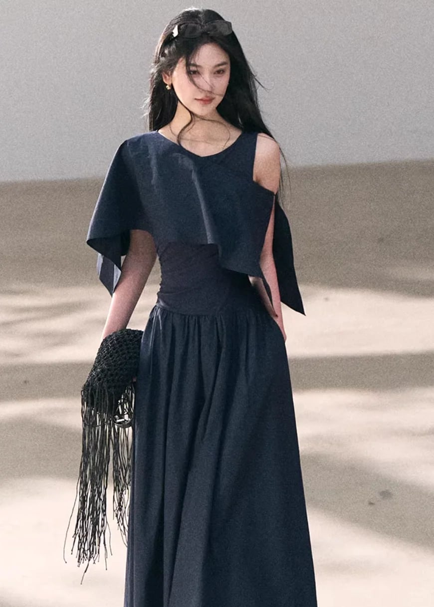 Soft Wrap A-Line Dress Soft Wrap A-Line Dress — Aesthetic Gowns Dresses