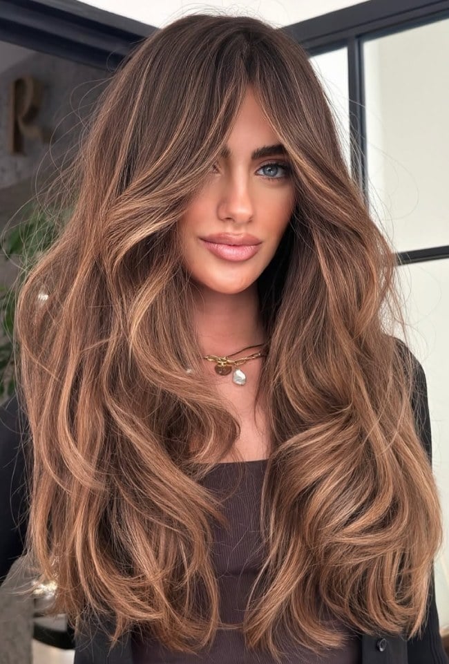 Expensive Espresso with Mocha-Caramel Balayage : Cozy Girl Fall Hair