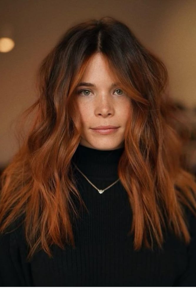 Collarbone Brown With Caramel Face-Framing Highlights — Aesthetic Highlighting Hair