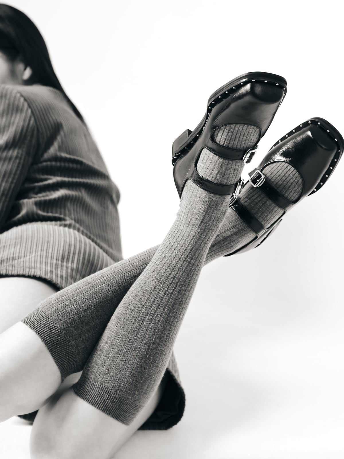 Black Chunky Mary Janes with Studded Details Black Chunky Mary Janes with Studded Details — Aesthetic Mary Janes Outfit