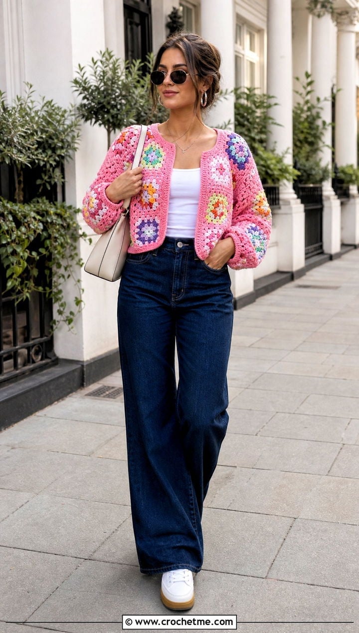 20 Easy Crochet Cropped Cardigan Outfit Ideas for Chic Layers