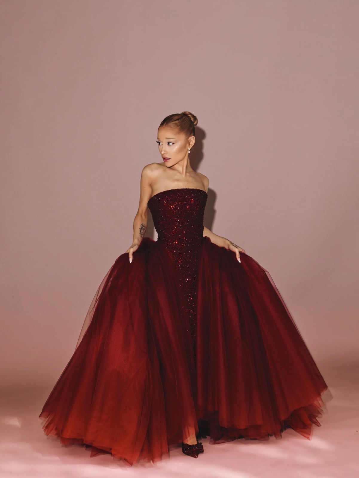 Voluminous Red Sequined Ball Gown — Aesthetic Queen Dress