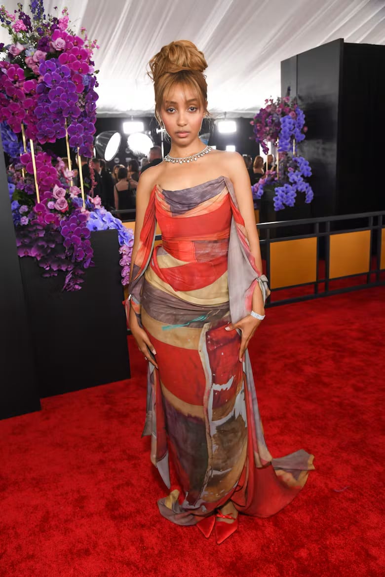Strapless Dress With Abstract Print — Aesthetic Red Carpet Dresses