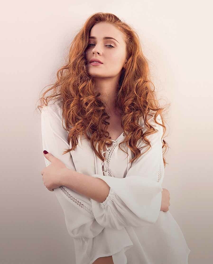 Vibrant Copper Red Voluminous Curls — Aesthetic Red Hair