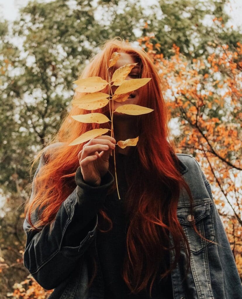 Vibrant Copper Red Mid-Back Air Dried, Close-Up Take — Aesthetic Red Hair